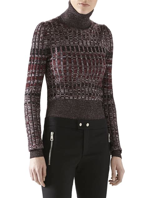 Gucci Turtle Neck Ribbed Sweater .